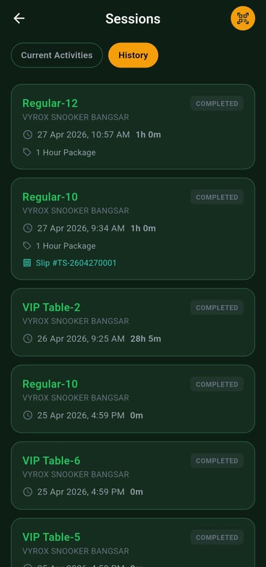 Snooker King session detail - operators expose full transparency, lowering disputes about historical charges
